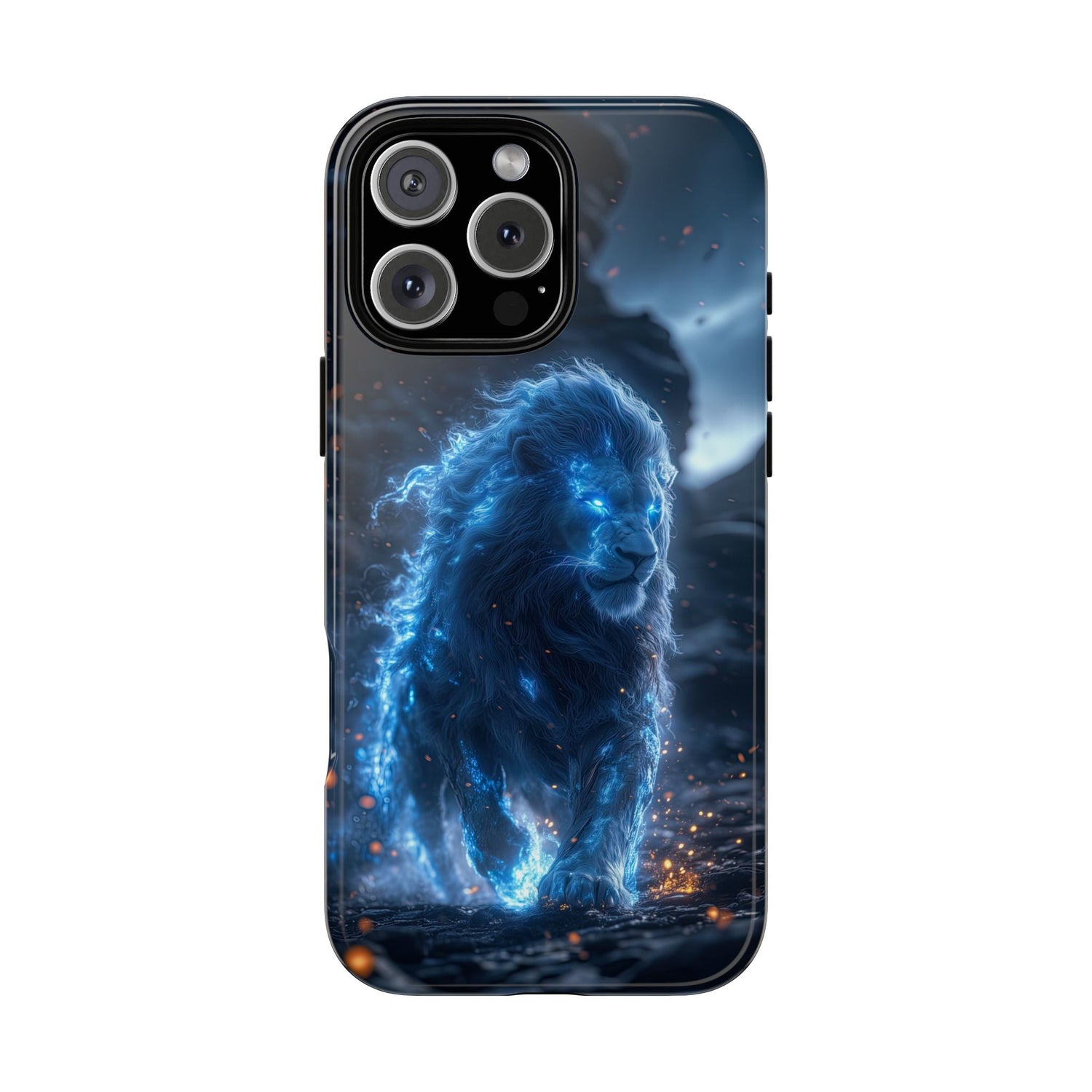 Blue Flame Lion Phone Cases