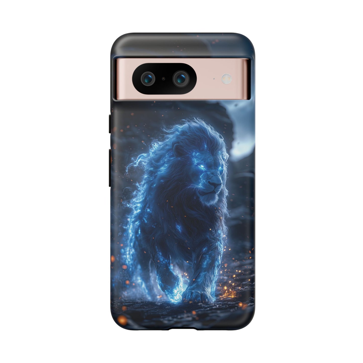 Blue Flame Lion - Tough Google Pixel Case - BlueWizardStudios